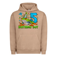Pigment Burro Birthday Boy Frog Age 5 Urban Hoodie - LillyAllenDesigns