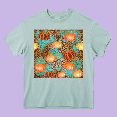 Plaid Fall Pumpkin Seamless Heavy Core Tee Designed By Adodesignshop