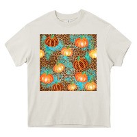 Cream plaid fall pumpkin seamless Heavy Core Tee - AdoDesignShop