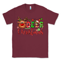 Burgundy Deer Christmas reindeer Classic Tee - NancyCooperArtShop