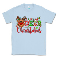 Dusty Blue Deer Christmas reindeer Classic Tee - NancyCooperArtShop