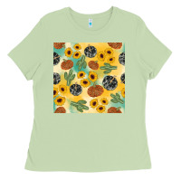 Matcha leopard pumpkin cactus sunflower seamless Ladies Tee - AdoDesignShop
