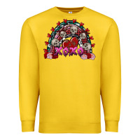 Lemon Skull Xoxo rainbow Valentine's Day Premium Sweatshirt - FaDigitalArtStudio