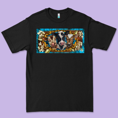 Western Cow Turquoise’s White Flowers License Plate Template Premium Tee Designed By Barkaloodesign
