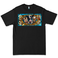 Black western cow turquoise’s white flowers license plate template Premium Tee - BarkalooDesign