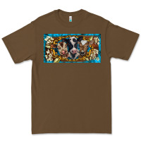 Cacao western cow turquoise’s white flowers license plate template Premium Tee - BarkalooDesign