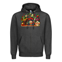 Charcoal Heather cinco de mayo gnomes Zipper Hoodie - CowGirlArtShop