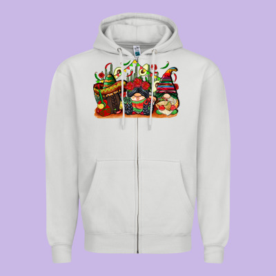 Cinco De Mayo Gnomes Zipper Hoodie Designed By Cowgirlartshop
