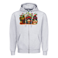 Heather Grey cinco de mayo gnomes Zipper Hoodie - CowGirlArtShop
