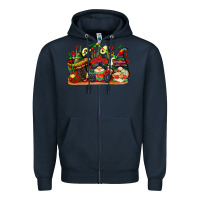 Navy cinco de mayo gnomes Zipper Hoodie - CowGirlArtShop