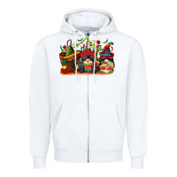 White cinco de mayo gnomes Zipper Hoodie - CowGirlArtShop