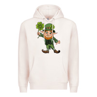Pale Pink St. Patrick's day elf Premium Hoodie - CowGirlArtShop