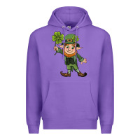 Purple St. Patrick's day elf Premium Hoodie - CowGirlArtShop