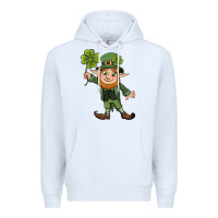White St. Patrick's day elf Premium Hoodie - CowGirlArtShop