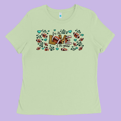 For The Love Of The Game American Football Ladies Tee Designed By Jasminsmagicworld