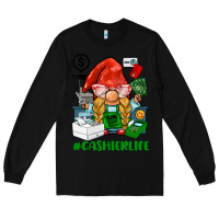 Black cashier  life gnome Long Sleeve Tee - BarkalooDesign