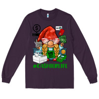 Plum cashier  life gnome Long Sleeve Tee - BarkalooDesign