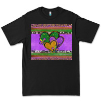Black mardi gras hearts and fleur de lis Premium Tee - Jasminsmagicworld