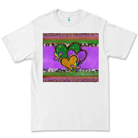 White mardi gras hearts and fleur de lis Premium Tee - Jasminsmagicworld