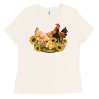 Bone western coop animals farm chicken chick rooster sunflowers Ladies Tee - Artiststas
