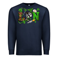 Navy St. Patrick's Day LPN Premium Sweatshirt - OliviaCreatesArt