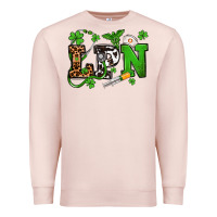 Pale Pink St. Patrick's Day LPN Premium Sweatshirt - OliviaCreatesArt
