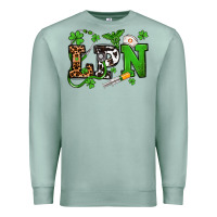 Seafoam St. Patrick's Day LPN Premium Sweatshirt - OliviaCreatesArt