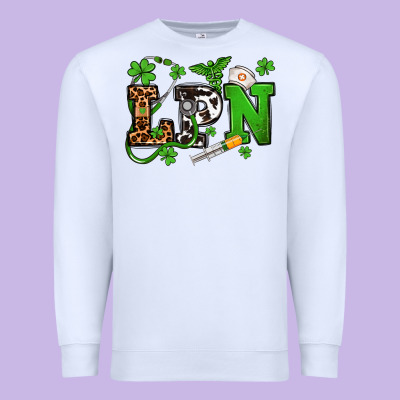 St. Patrick's Day Lpn Premium Sweatshirt Designed By Oliviacreatesart