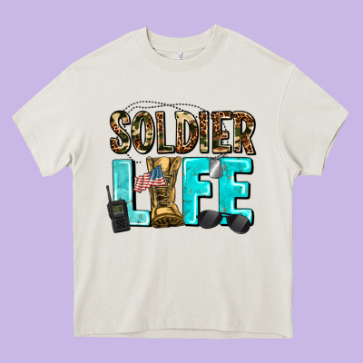 Soldier  Life Heavy Core Tee Designed By Adodesignshop