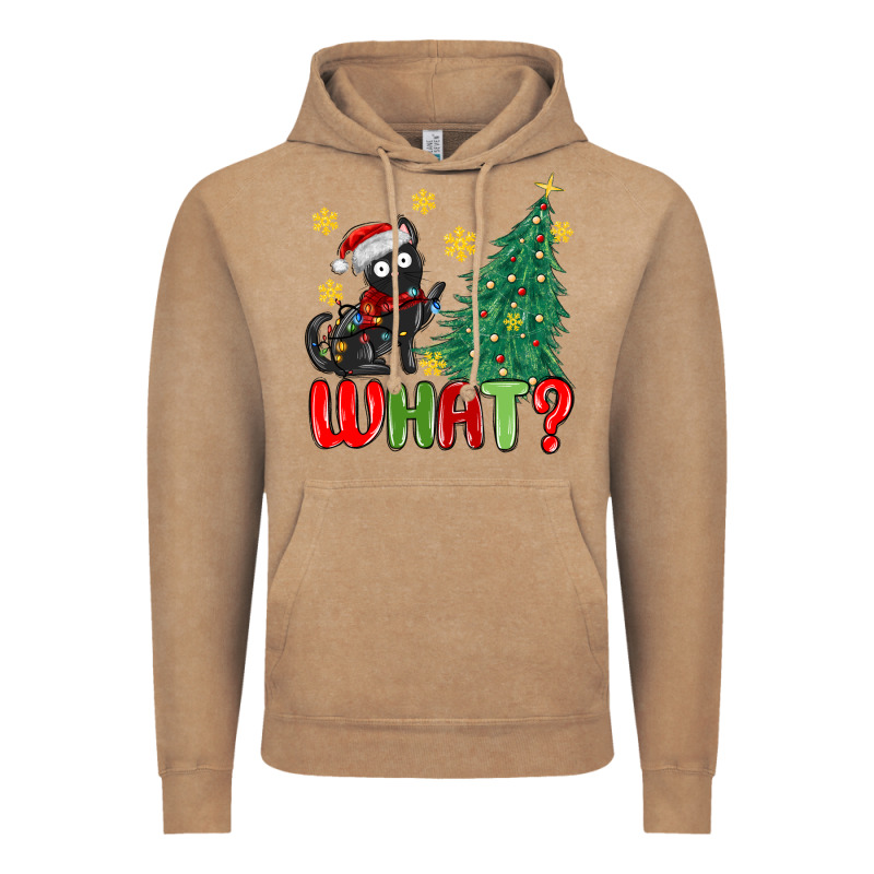 Christmas  Cat  What Vintage Hoodie by MaliasSmallBusiness | Teevron