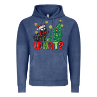 Vintage Denim christmas  cat  what Vintage Hoodie - MaliasSmallBusiness