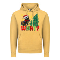 Vintage Mustard christmas  cat  what Vintage Hoodie - MaliasSmallBusiness