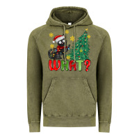 Vintage Olive christmas  cat  what Vintage Hoodie - MaliasSmallBusiness