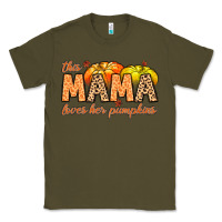 Army Green this mama loves her pumpkins Classic Tee - MaliasSmallBusiness