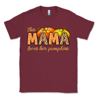 Burgundy this mama loves her pumpkins Classic Tee - MaliasSmallBusiness