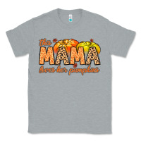 Heather Grey this mama loves her pumpkins Classic Tee - MaliasSmallBusiness