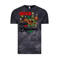 Cloud Black rockin around the christmas tree Vintage Tee - MaliasSmallBusiness
