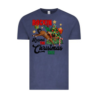 Vintage Denim rockin around the christmas tree Vintage Tee - MaliasSmallBusiness