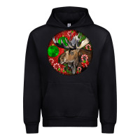 Black moose buck deer christmas Urban Hoodie - LillyAllenDesigns