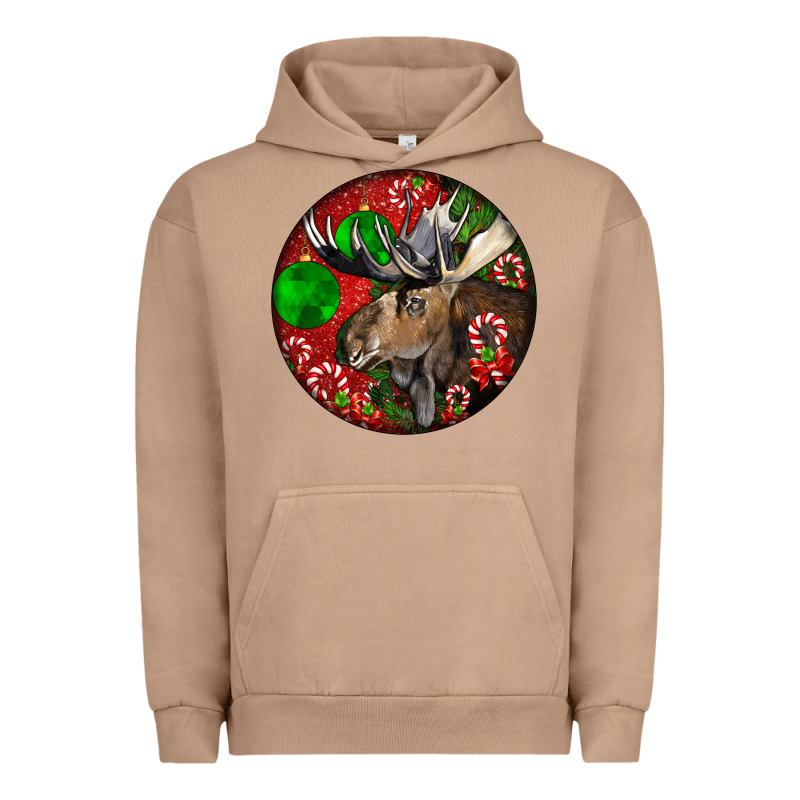 Moose Buck Deer Christmas Urban Hoodie by LillyAllenDesigns | Teevron