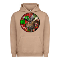 Pigment Burro moose buck deer christmas Urban Hoodie - LillyAllenDesigns