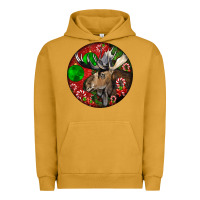 Pigment Peanut Butter moose buck deer christmas Urban Hoodie - LillyAllenDesigns