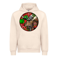 Sandshell moose buck deer christmas Urban Hoodie - LillyAllenDesigns