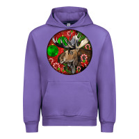 Tulip moose buck deer christmas Urban Hoodie - LillyAllenDesigns