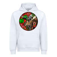 White moose buck deer christmas Urban Hoodie - LillyAllenDesigns