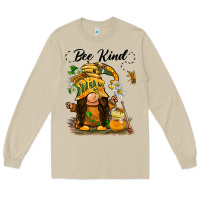 Mushroom bee kind gnome Long Sleeve Tee - BarkalooDesign
