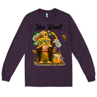 Plum bee kind gnome Long Sleeve Tee - BarkalooDesign