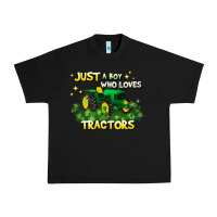 Black just a boy who loves tractors Urban Heavy Tee - JahusDesignShop