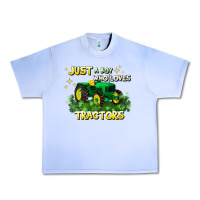 Grape Ice just a boy who loves tractors Urban Heavy Tee - JahusDesignShop