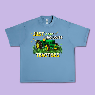 Just A Boy Who Loves Tractors Urban Heavy Tee Designed By Jahusdesignshop